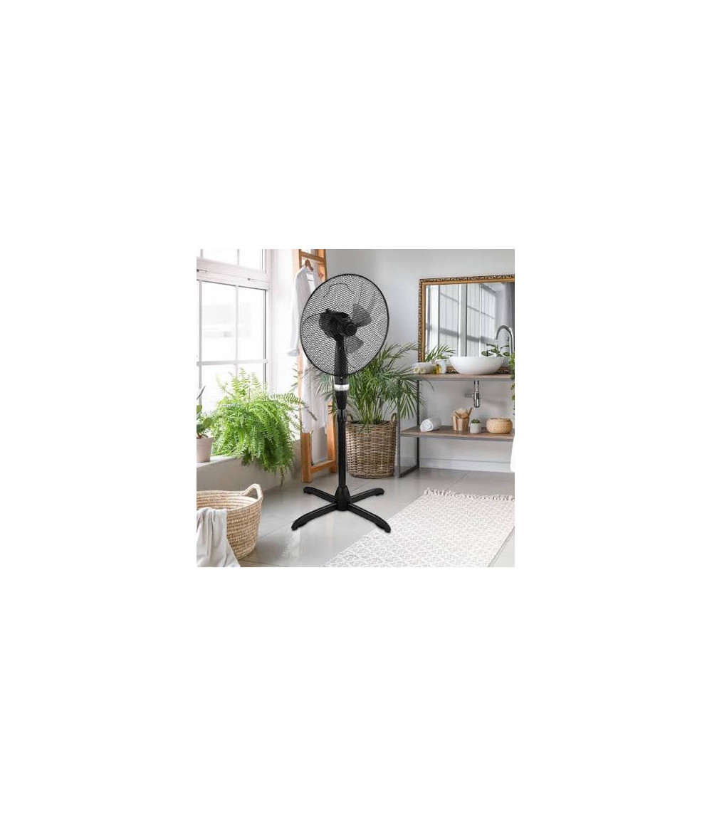 Ventilateur sur Pied Elactron Noir