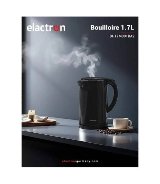 Bouilloire Électrique Noir Mat Indicateur 1.7L Elactron