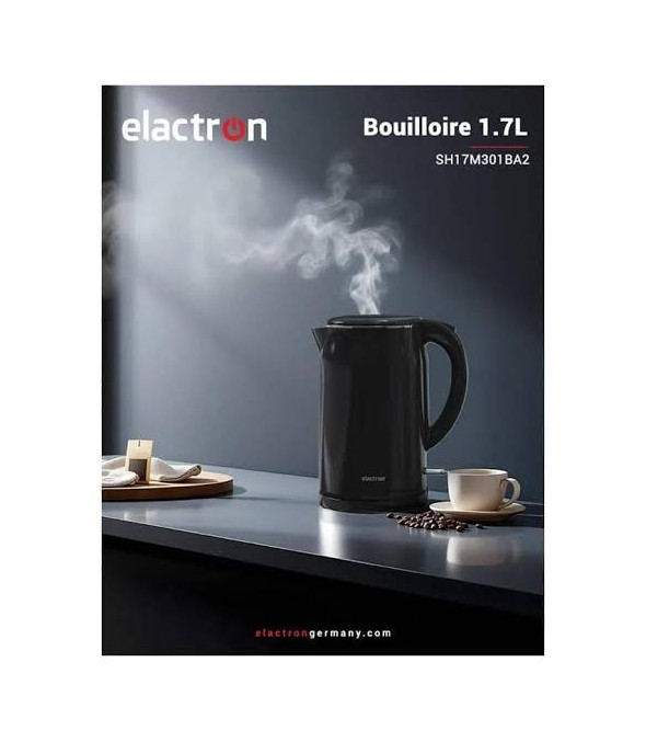 Bouilloire Électrique Noir Mat Indicateur 1.7L Elactron