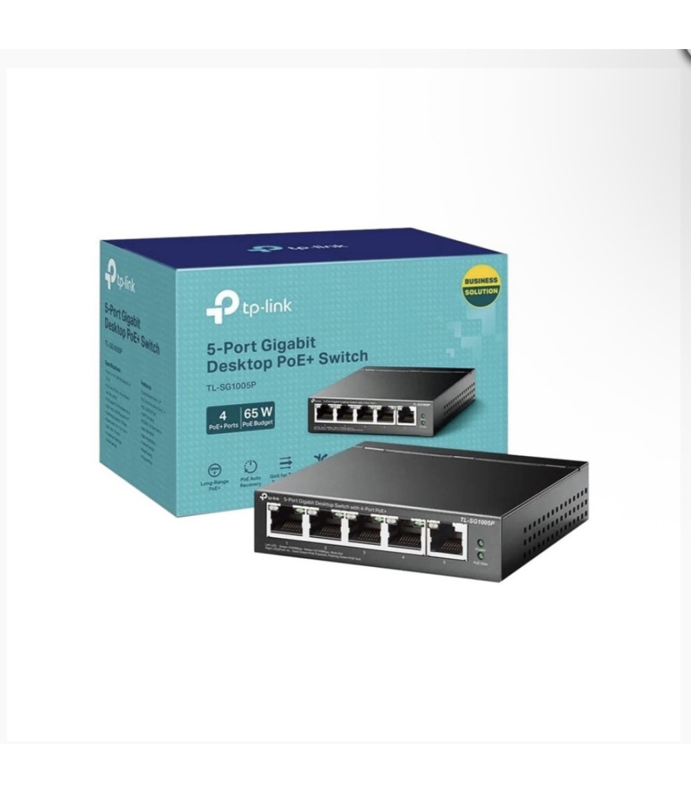 Switch TP-Link TL-SG1005P | 5 Ports Gigabit PoE+ 65W